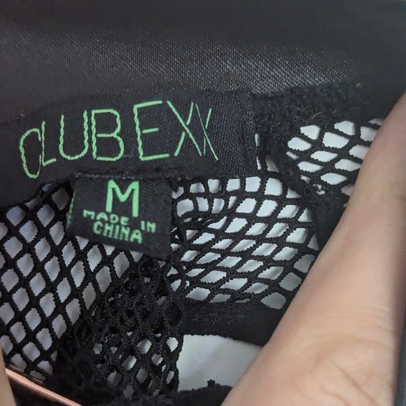 Club Exx Bad Luck Dragon Fishnet Bodysuit M NWOT - Picture 6 of 8